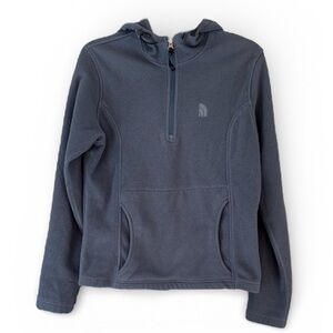North Face Blue Quarter-Zip Fleece Hoodie
